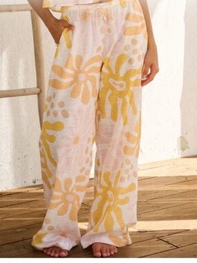 Blanco By Nature Boho Wide
Leg Chiara Pants Large 100%
Cotton Beach Pants